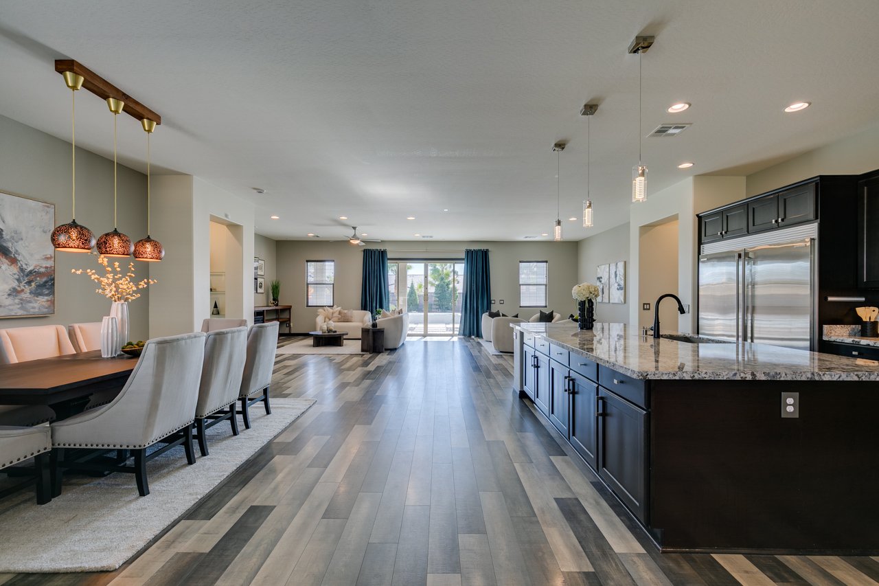 Las Vegas Home Staging Kitchen and Dining Tropical After